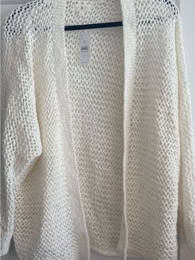 Lou & Grey Cream Open Knit Cardigan